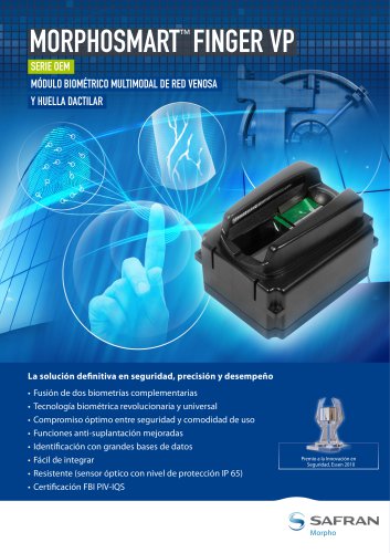 Modulo biométrico multimodal de red venosa y huella dactilar