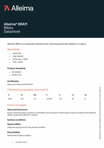 Alleima® 6RA11