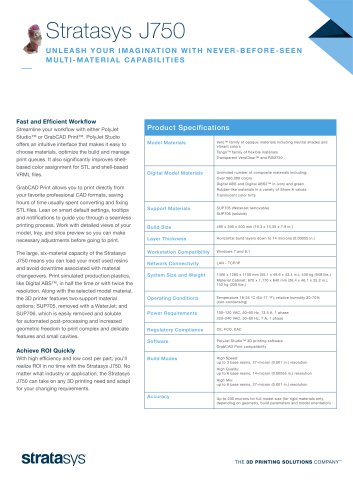 J750 spec sheet