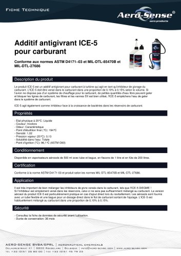 Additif antigivrant ICE - 5  pour carburant