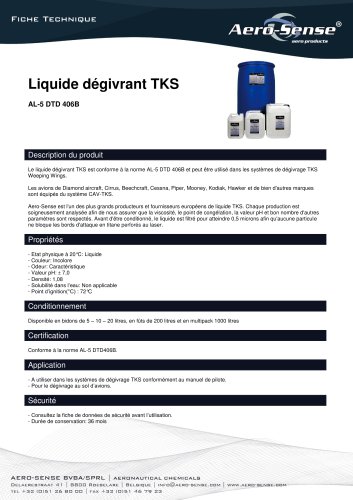 Liquide dégivrant TKS