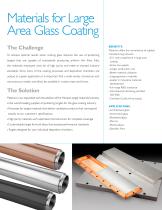 Materials for Large Area Glass Coatings - 2
