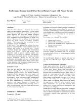 Rotatable Sputtering Targets - Performance Comparison of Silver Sleeved Rotary Targets with Planar Targets - 1