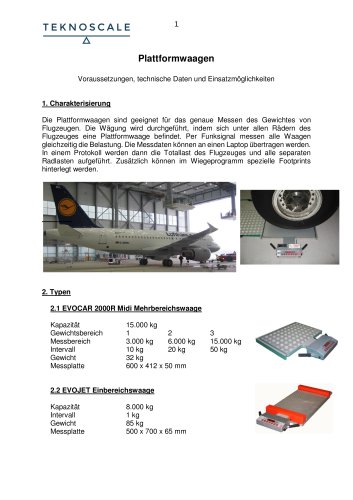 Plattformwaagen für Flugzeuge