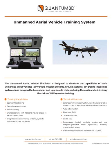 Unmanned Aerial Vehicle Training System