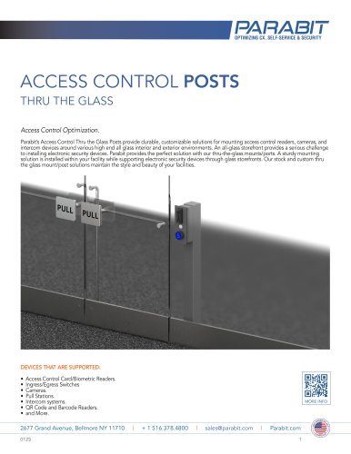 ACCESS CONTROL POSTS THRU THE GLASS