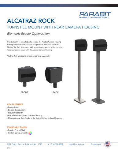 ALCATRAZ ROCK TURNSTILE MOUNT WITH REAR CAMERA HOUSING