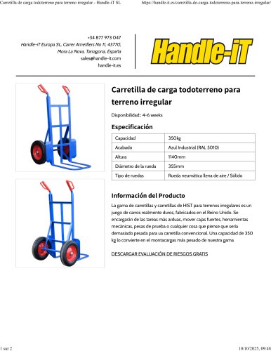 Carretilla de carga todoterreno para terreno irregular