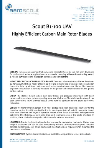 Aeroscout UAV Rotor Blade