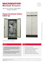 Product Information - Oxygen Gas Booster Station Cabinet Type - 1