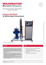 Product Information - Pressure Test Stand for different types of accumulators - 1