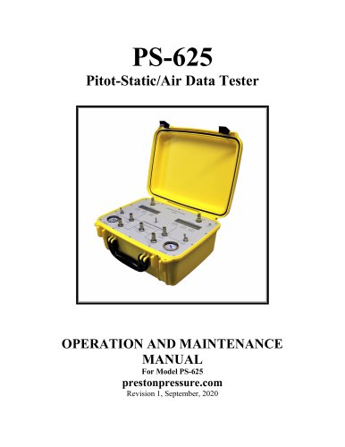 OPERATION AND MAINTENANCE MANUAL For Model PS-625