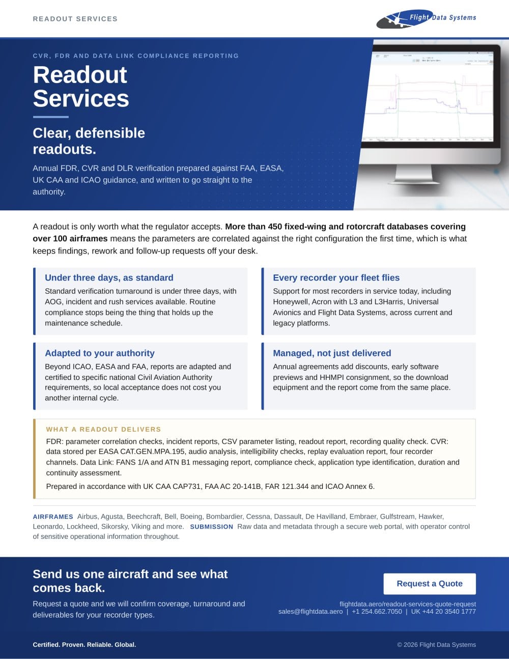 Readout Services - Flight Data Systems 