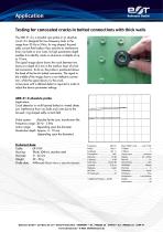 Testing for concealed cracks in bolted connections with thick walls