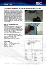 Testing for concealed cracks in an aluminum rivet structure