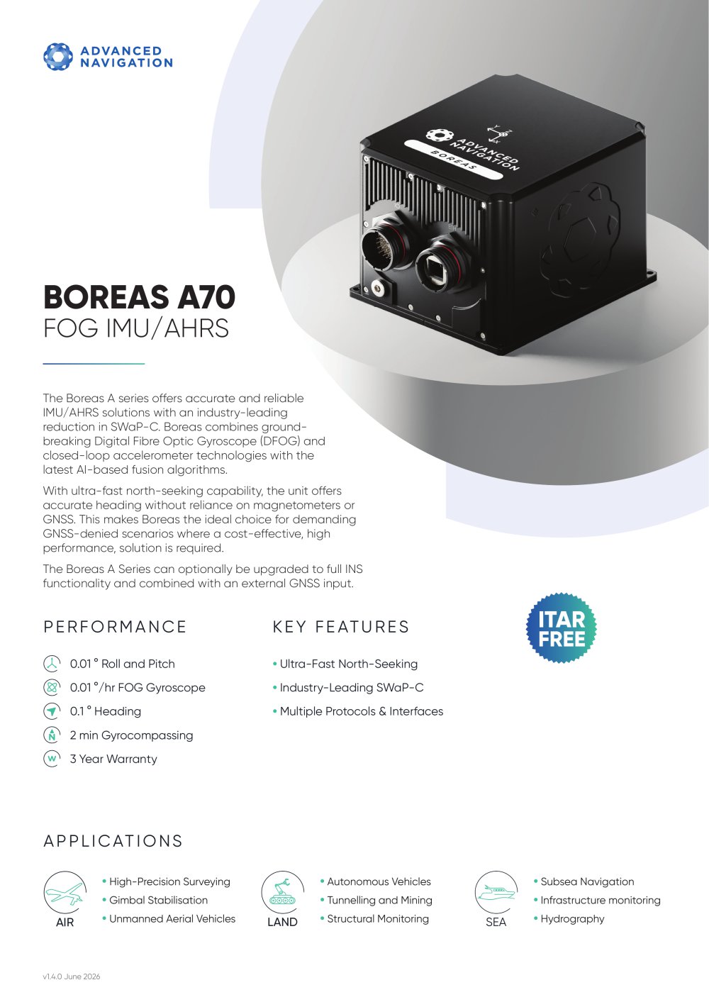 Boreas A70 - Advanced Navigation