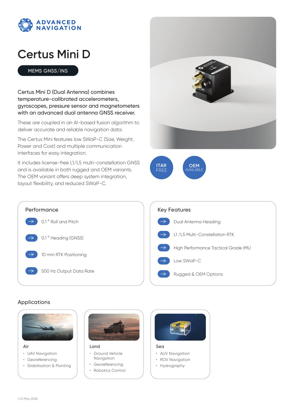 CERTUS MINI D - Advanced Navigation