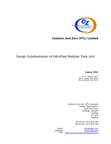 Design Substantiation of PetroFast Modular Tank Unit