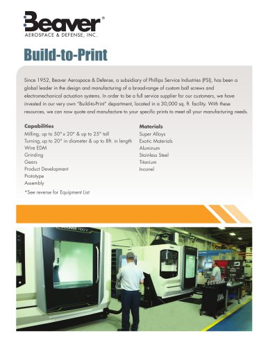 Beaver A&D Build to Print