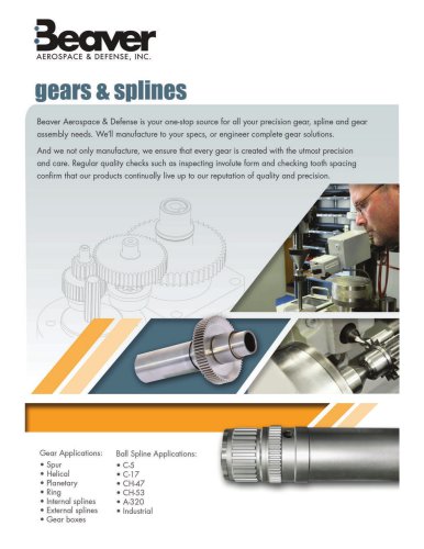 Beaver A&D Gears and Splines