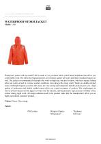 WATERPROOF STORM JACKET model 3188 - 1