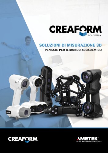 SOLUZIONI DI MISURAZIONE 3D PENSATE PER IL MONDO ACCADEMICO