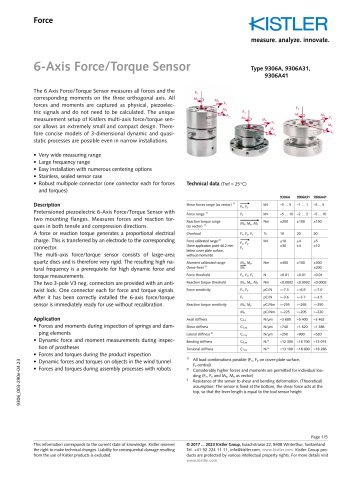 6-Axis Force/Torque Sensor