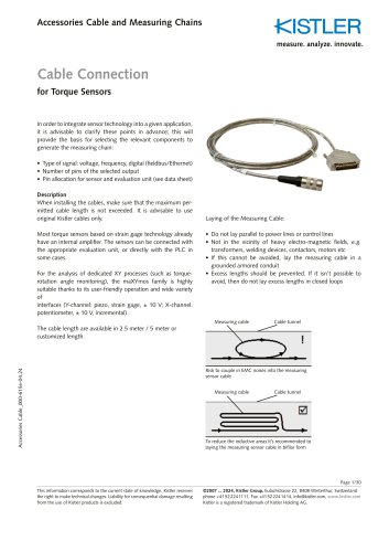 Cable Connection for Torque Sensors