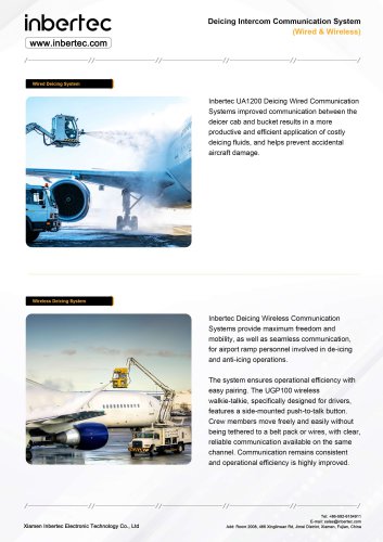Inbertec Wireless&Wired Deicing Intercom Communication Solution