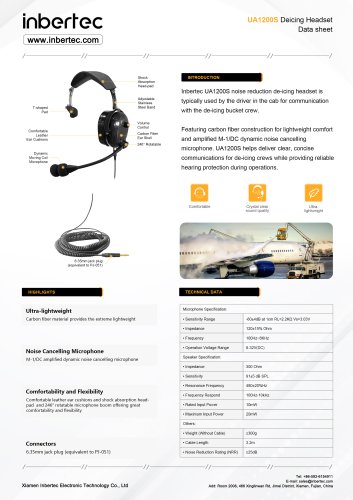 UA1200S Deicing Headset for Driver