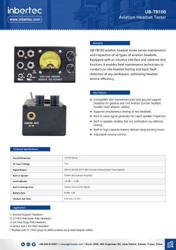 UB-TB100 Headset Tester
