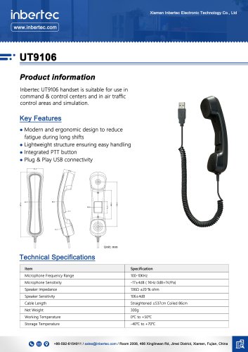 UT9106 Handset