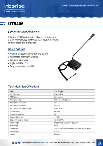 UT9406 Desk Microphone