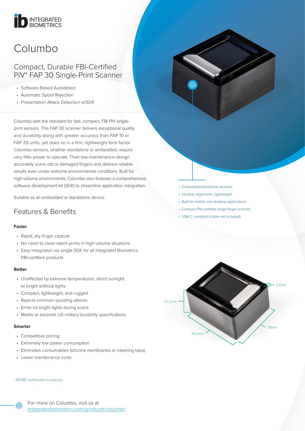 Columbo - Integrated Biometrics