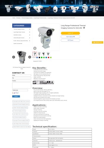 Long Range Professional Thermal Imaging Camera for Anti-UAV
