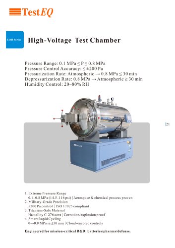 High-Voltage Test Chamber
