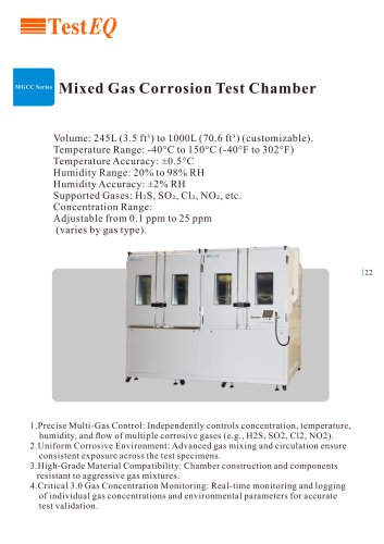 Mixed Gas Corrosion Test Chamber