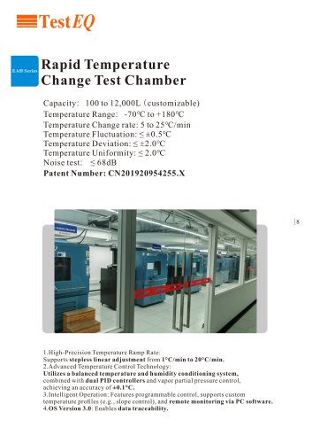 Ranid Temnerature Change Test Chamber