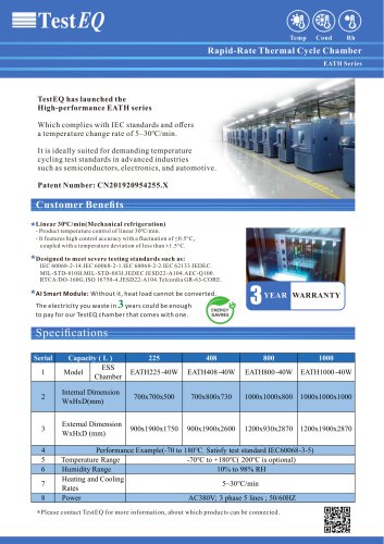 Rapid-Rate Thermal Cycle Chamber EATH Series