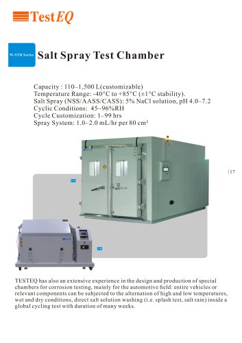 Salt Spray Test Chamber