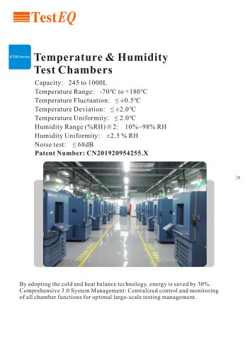 Temperature & Humidity Test Chambers