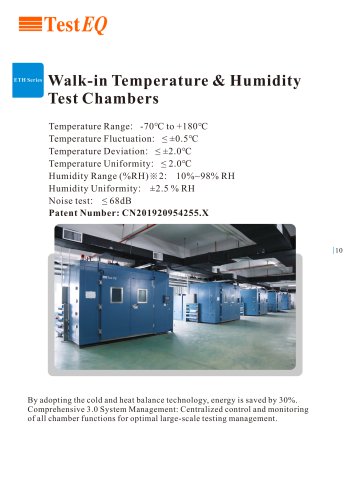 Walk-in Temperature & Humidity Test Chambers