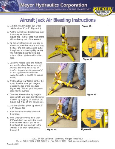 Aircraft Jack Air Bleeding Instructions