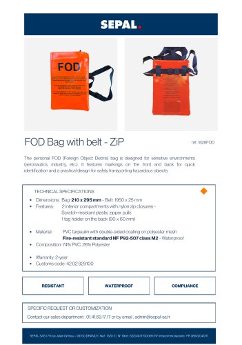 FOD Bag with belt - ZiP