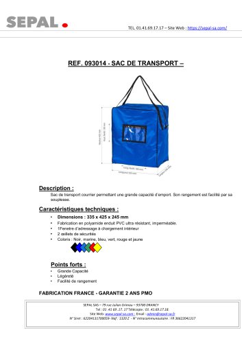 REF. 093014 - SAC DE TRANSPORT
