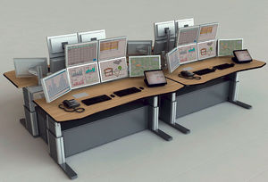 console para gestão do tráfego aéreo
