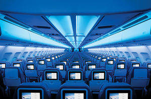 iluminação para cabine de avião