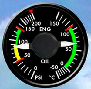 indicador de pressão / de temperatura / analógico / para motor