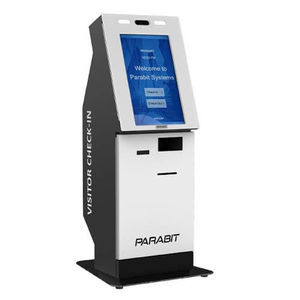 totem de check-in com leitor de códigos de barras