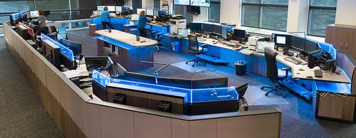 Console de controle de tráfego aéreo de vários lugares - Dispatch III - EVANS AIRPORT SOLUTIONS | NKI - curvo / sem compartimentos de arrumação / para torre de controle